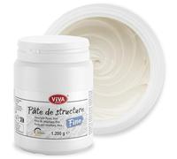Pâte de structure fine Viva Decor 1,2 kg - blanche - Pâte de texture pour techniques mixtes et impasto, pâte à modeler pour toile, médium acrylique pour peinture texturée