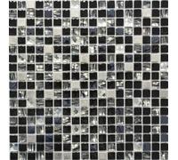 Pâte de Verre Acier Noir Mélange Mur Bain Miroir Mosaïque Cuisine Art: WB92-0304