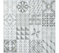 Pâte de Verre Carreaux de Mosaique Rétro Gris Blanc Mosaikplatte Mosaikbogen