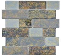 Pâte de Verre Carreaux Mosaique Beige Gris Anthracite Mosaikbogen WB68-2569L