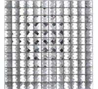Pâte de Verre Mosaïque Effet Diamant Mirroir Clair Argent Brillant Fliesenspiegl