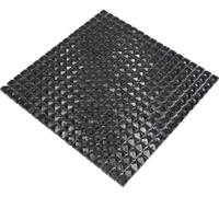 Pâte de Verre Quadrat Cristal Schintillant Noir Brillant Diamant WB130-B824 1