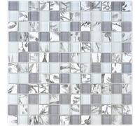 Pâte de Verre Super Blanc Mélange Brillant Mur Cuisine Bain WB74-2000 1 Mat