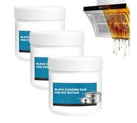 Pâte décapante puissante pour ustensiles de cuisine, pâtes dégraissantes haute performance, nettoyant puissant multi-usages pour la cuisine, nettoyant pour le fond des casseroles (3 pièce)