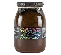 Paté d'olives Taggiasche de la Ligurie Cuvea 950 g - Seulement 3 ingrédients: olives de Ligurie Taggiasca, huile d'olive extra vierge et sel. Sans colorants, correcteurs d'acide ou colorants