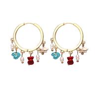 Pâte Emboutissage Boîte Pince Moule Bijoux d'oreilles pompon exagérées rétro gravier oreille cerceaux d'oreilles bohèmes d'oreilles à la main Nettoyeur Fournitures Outils Accessoires (C, One Size)