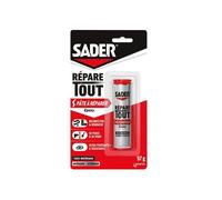 Sader Pâte époxy Répare Tout – Tous matériaux, intérieur/extérieur – 1 tube 57 g Gris