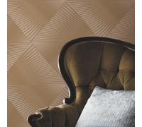 Pâte le Mur 3D Effet Doré Papier Peint Vinyle Géométrique Erismann 10404-30