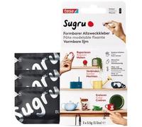 tesa Pâte modelable SUGRU Noir Fixante Résistante au froid et à la chaleur 3 pastilles de 3,5 g
