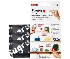 Pâte modelable - SUGRU - Noir - Fixante - 3 pastilles de 3.5g - Résistante au froid et chaleur