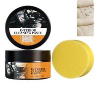 Pâte nettoyante polyvalente pour l'intérieur de la voiture,cuir,crème nettoyante pour tissus en plastique pour sièges,rembourrage du tableau de bord,détachant en profondeur,restaure la brillance (1)