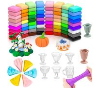 Pâte polymère auto-durcissante 72 couleurs kit complet avec 12 outils, argile ultra douce et légère, idéal pour modelage créatif enfants adultes, séchage rapide naturel