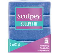 Pâte polymère Sculpey 57 g - bleu pailleté
