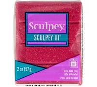 Pâte polymère Sculpey 57 g - rouge grenat pailleté Rouge G