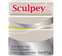 Pâte polymère - Sculpey III - Gris éléphant - Souple - Cuisson au four ménager