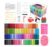 Pâte Polymère Set 68 Couleurs Kit DIY avec Outils et Accessoires Bijoux | 68 Couleurs de PâTe PolymèRe avec Outils de Modelage Pour CréEr Figurines, DéCorations et Projets Diy