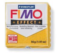 Pâte polymère - Staedtler - Fimo effect Or métallic 112 - 56g - Durcissante au four 110°C - Mixte