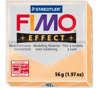 Pâte polymère - Staedtler - Fimo Effect Peche 405 - 56g - Durcissante au four 110C - Couleur orange