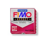 Pâte polymère - Staedtler - Fimo Effect Rubis 28 - 56g - Durcissante au four 110°C - Rouge