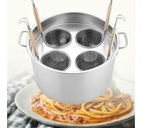 Pâte pour pâtes en acier inoxydable 5 trous, pot à pâtes en acier inoxydable avec insert passoire, pot avec panier vapeur et insert pour pâtes, gibier