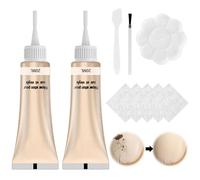 Pâte Réparatrice Cuir, 2 x 20ml Crème Réparatrice Cuir, Kit Réparation Cuir, Rénovation Cuir de Réparation, pour Fissures et Trous dans Les Meubles, Canapés, Sièges de Voiture, Vêtements, Sacs , Beige