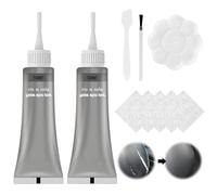 Pâte Réparatrice Cuir, Crème Réparatrice Cuir, 2 x 20ml Kit Réparation Cuir, Rénovation Cuir de Réparation, pour Fissures et Trous dans Les Meubles, Canapés, Sièges de Vêtements, Voiture, Sacs , Gris