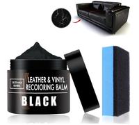 Pâte Réparatrice Cuir, Kit Rénovation Cuir, Noir Cuir Liquide pour Rayures et Craquelures-50g