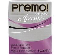 Pâte sculpey accent white gold glitter (pailleté) - sculpey Gris G