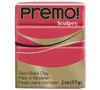 Sculpey Pâte polymère Premo Pomegranate – Cuisson au four 130°C – Rouge grenade