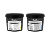 Pâte structurelle XXL Premium en seau 3,5 kg + 3,5 kg - Blanc - Pâte de remplissage et de modelage pour peinture acrylique et toile - Effets 3D, textures et reliefs (grain grossier + fin)