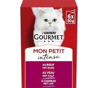 Pâtée pour Chat Adulte en Sauce Boeuf Veau Agneau Mon Petit Gourmet - Les 6 sachets de 50g Lot De 4 - par Lot