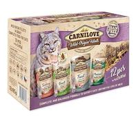 Pâtée pour chat - CARNILOVE - Multipack 12x85g - Alimentation adulte - Taille moyenne - 100% naturel