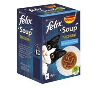 Pâtée pour chat - FELIX - Soup Succulent Cabillaud Thon - paquet de 6 sachets de 48 g