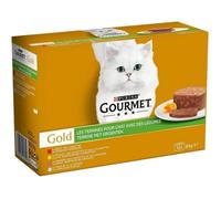 Pâtée pour Chat - Gourmet Gold - Les Terrines avec Légumes - 85g - Lot de 2 - Aliment Complet