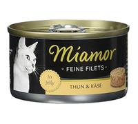 Pâtée pour chat - Miamor - Filets Fins de Thon et Fromage - 24 x 100 g - Faible en gras - Sans abats
