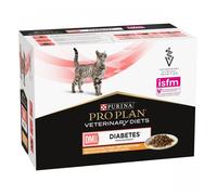 PURINA Pro Plan Veterinary Diets DM Gestion du Diabète Poulet | 10 x 85 g | Aliment diététique Complet pour Chats Adultes en Sachet fraîcheur | pour la réduction du surpoids