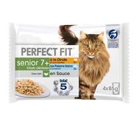Pâtée pour chat senior - PERFECT FIT - au poisson et à la dinde - Aliment humide - Moins de 1 kg