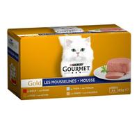 Pâtée pour Chats - GOURMET - Gold Mousse - Lot de 4 - Nourriture humide - Adulte