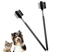 Patelai 2 Pièces Peigne pour Chien Peigne à Larmes de Chien | Peignes à Deux Côtés pour Enlever les Taches de Larmes de Chien et Chat, Peigne Chat pour Enlever les Croûtes et le Mucus