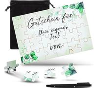 Patelai DIY Puzzle en bois 24 pièces avec marqueur et sac, style feuille