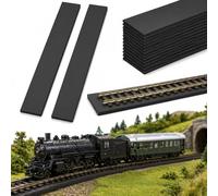 Patelai Lot de 36 rails de 61 cm de long x 7,1 cm de large, 22 m, base d'absorption des chocs en mousse pour tracés à l'échelle O N Ho