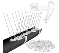 Patelai Lot de 50 clips de gouttière pour dissuasion des oiseaux - 4,8 x 4,3 cm - Répulsif pigeons - Article essentiel pour gouttières - Pour gouttières - Pour gouttières - Pour les gouttières en