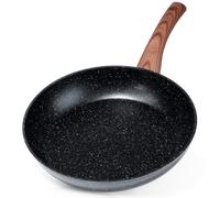 VILDE Black&Wood Poêle à frire 26 cm - Aluminium avec revêtement antiadhésif en granit - Tous feux dont induction