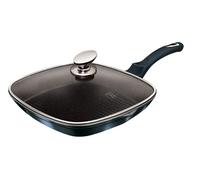BerlingerHaus Poêle grill Metallic Line Aquamarine Edition – Revêtement en marbre 28 cm