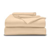 Patelorama-Home Parure de lit de luxe 100 % coton égyptien à longues fibres, 500 fils au pouce carré, tissage satiné doux et soyeux avec poches profondes de 101 cm, pour très grand lit de l'Alaska