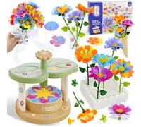 PATEMZON DIY Fabrique de Fleurs Jouet, Flower Market Activites Manuelles avec Outils Floraux, Kit de Fabrication de Fleurs en Tissu pour Enfants de 3+ Ans, Cadeau de Noël et D'anniversaire