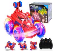 PATEMZON Voiture Télécommandée Enfant, Voiture RC Tout Terrain, 360°Rotation RC Car, Lumières LED, Cadeaux de Noël Enfants, Araignée y Dinosaure Thème, Jeux Cadeau Garcon 3 5 6-10 Ans (Araignée)