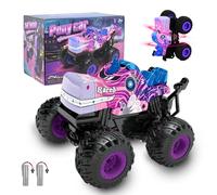 PATEMZON Voiture Télécommandée Fille, Voiture Telecommandé, 2.4GHz 1:20 Monster Truck avec LED, Musique et 2 Batteries, 360°Rotation Voitures RC, Licorne Jouet, Cadeau pour Enfants de 4 5 6 8 Ans