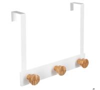 Patère 3 têtes métal et bambou blanc - 5 five simply smart