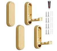 Patere 4 Pièces Patère Invisible En Alliage De Zinc Crochets Muraux Pliants En Métal Pour Décorations Murales Dans La Salle De Bain La Cuisine Le Placard Le Porte-Manteau Derrière La Porte(74mm)